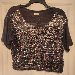 Hollister Sequin Crop Top NWT